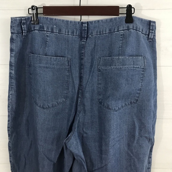 Chicos SZ 2 US 12 Platinum Chambray Trouser Pants - Picture 4 of 8